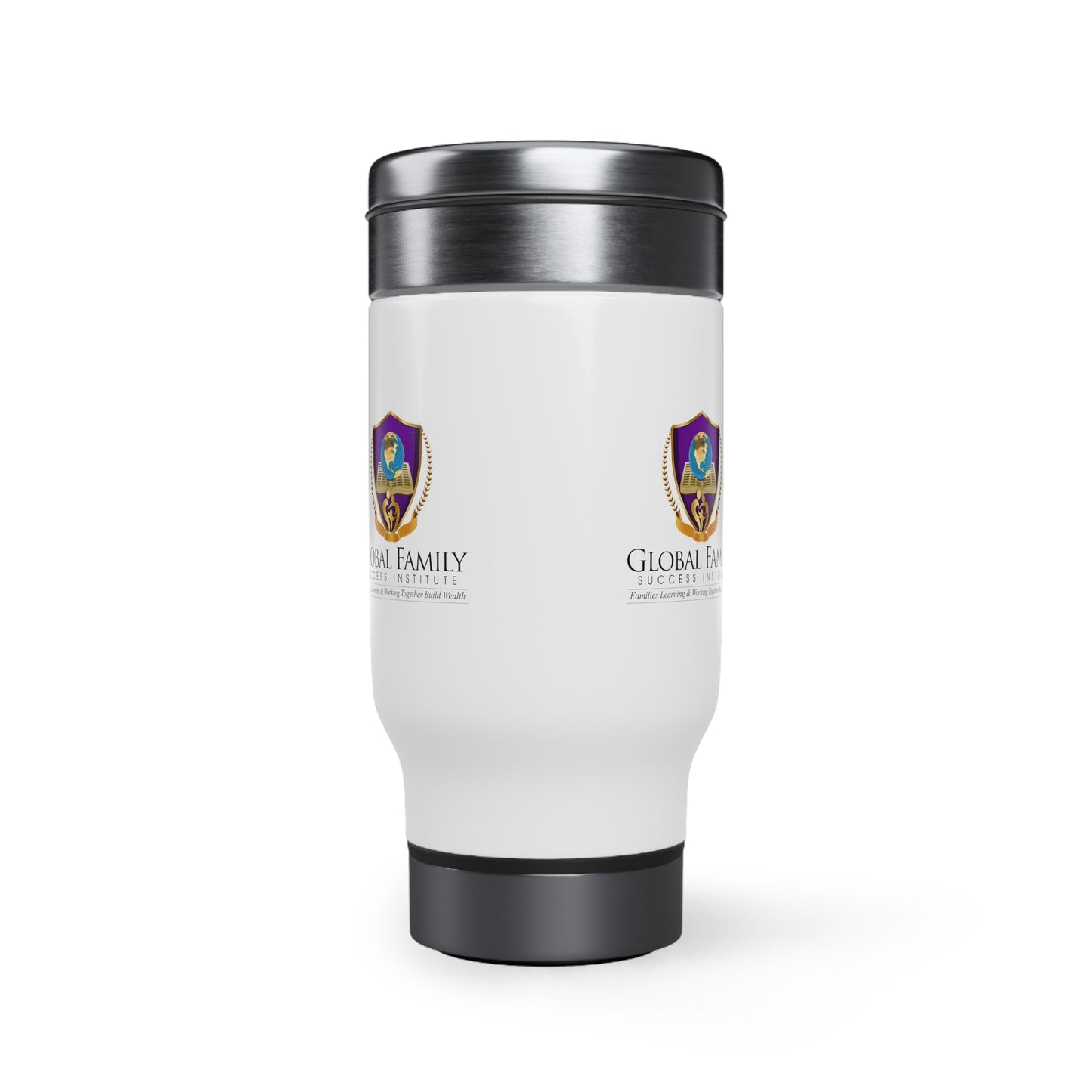 Stainless Steel Travel Mug with Handle, 14oz Global Family Success Institute