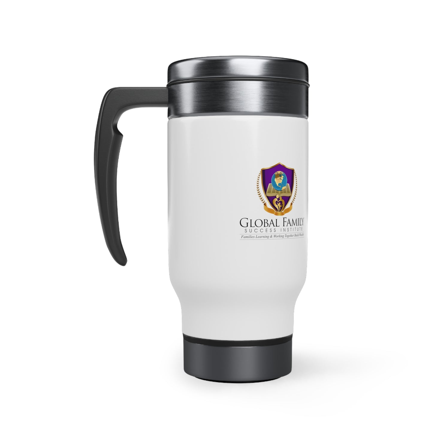 Stainless Steel Travel Mug with Handle, 14oz Global Family Success Institute