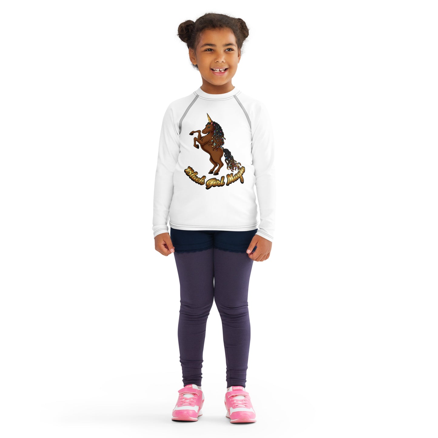 Kids Rash Guard: Black Girl Magic