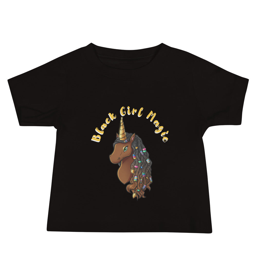 Baby Jersey Short Sleeve Black Tee: Black Girl Magic II