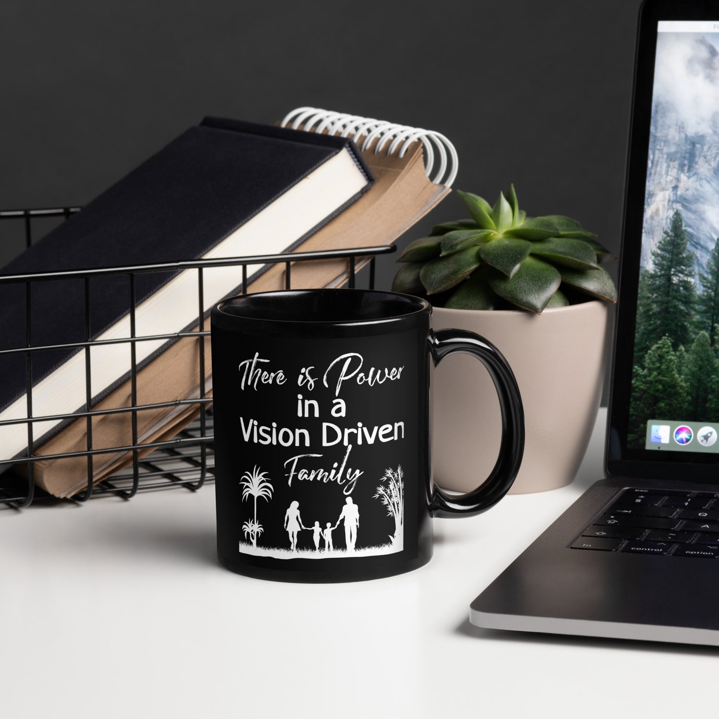 Black Glossy Mug: There Is Power In A Vision Driven Family II