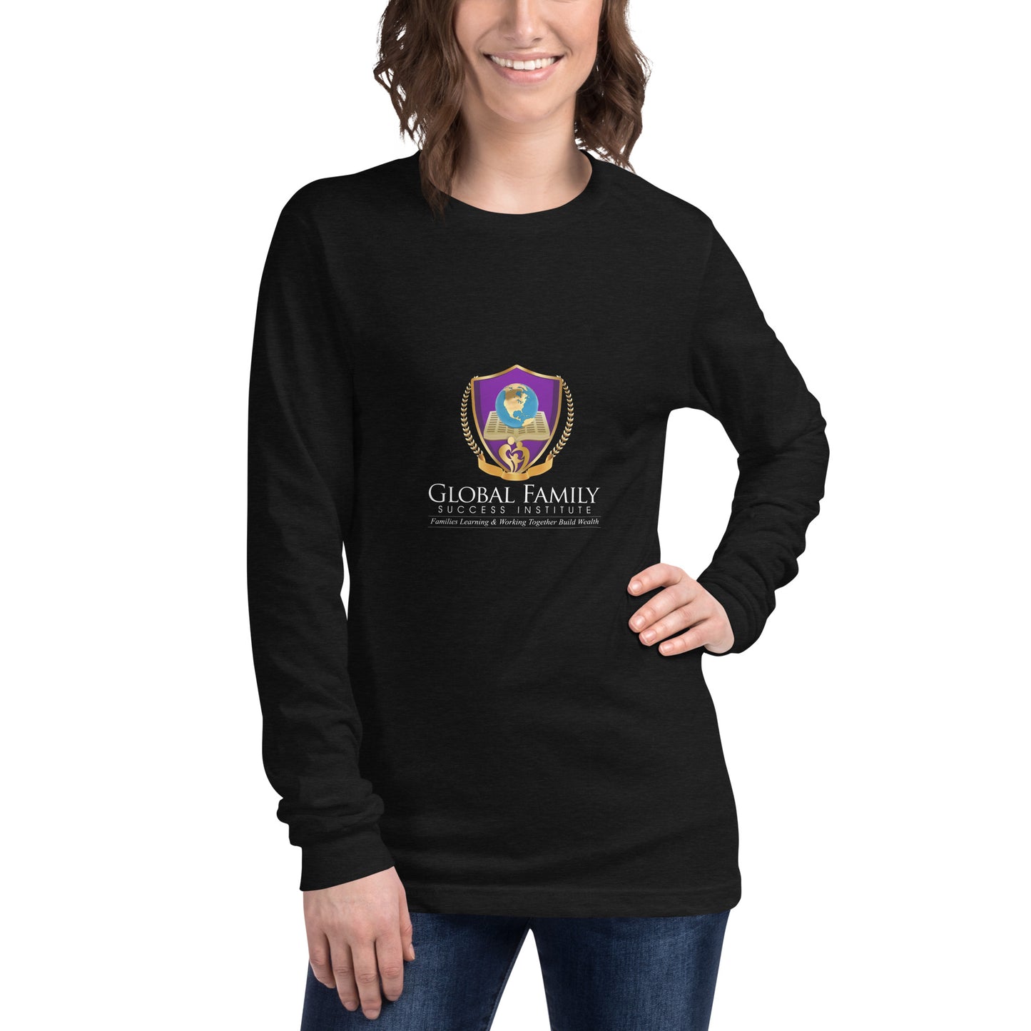 Unisex Long Sleeve Black Tee: Global Family Success Institute