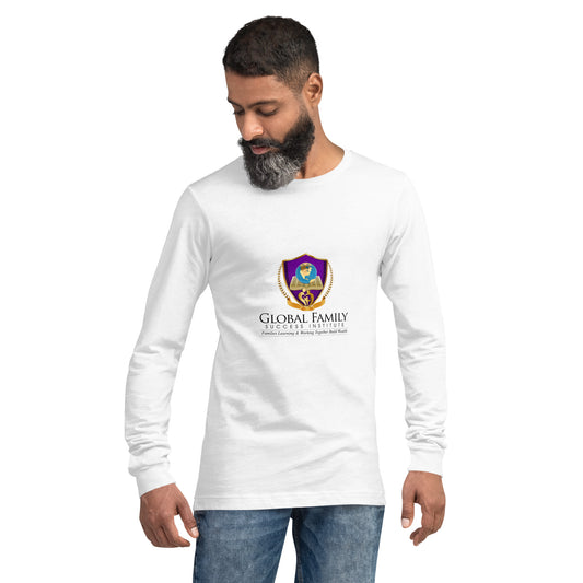 Unisex Long Sleeve White Tee: Global Family Success Institute