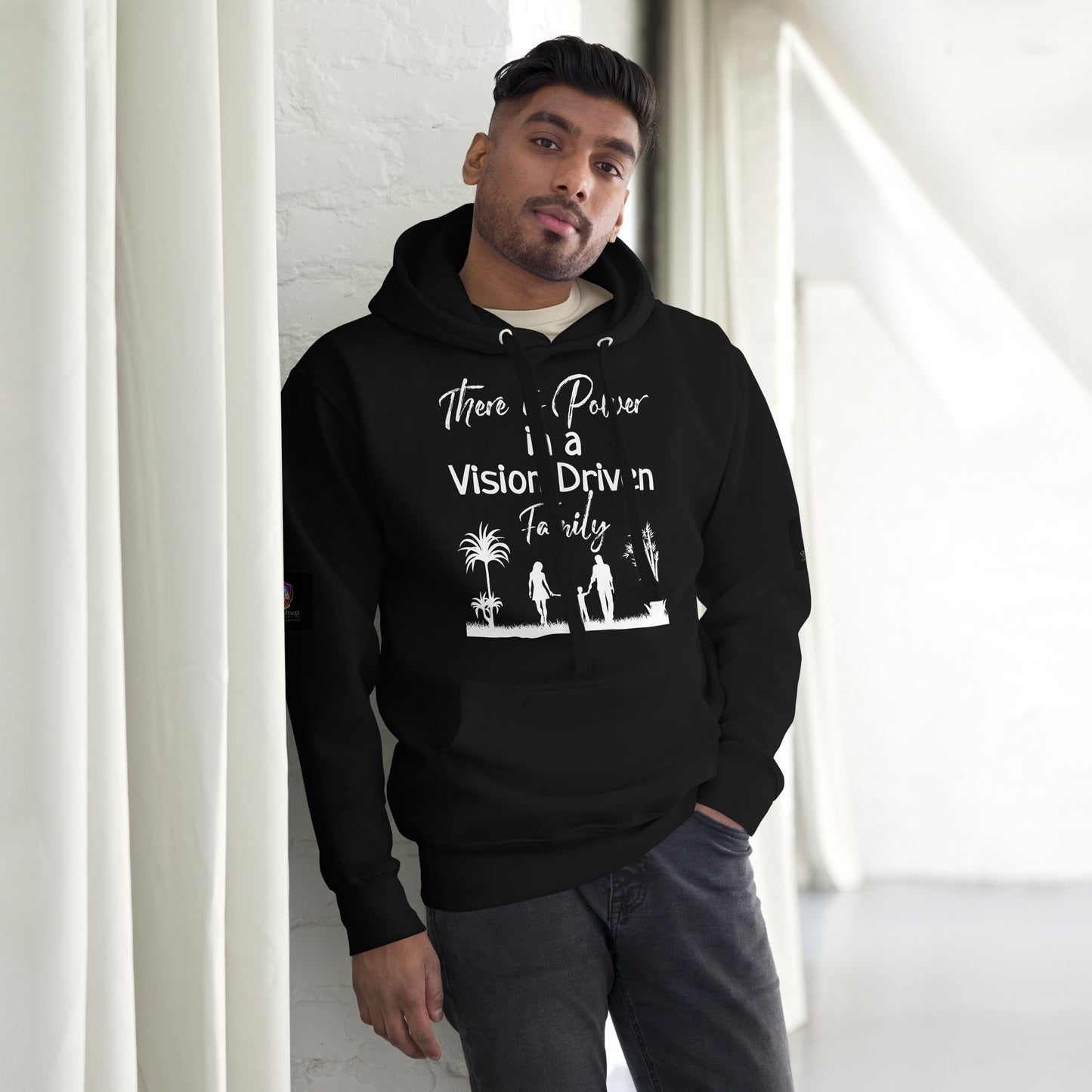 Unisex Black Hoodie: There is Power In A Vision Driven Family II