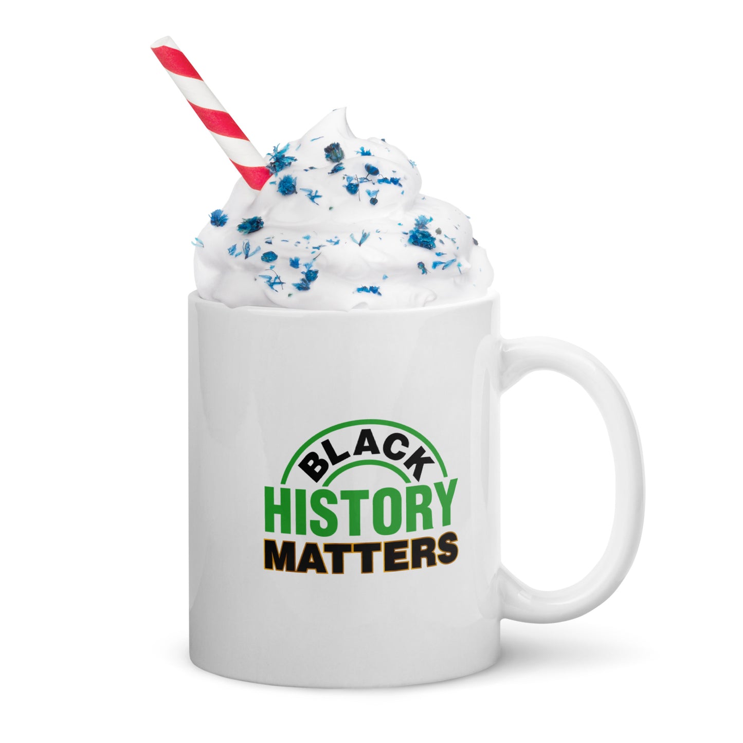 White Glossy Mug: Black History Matters