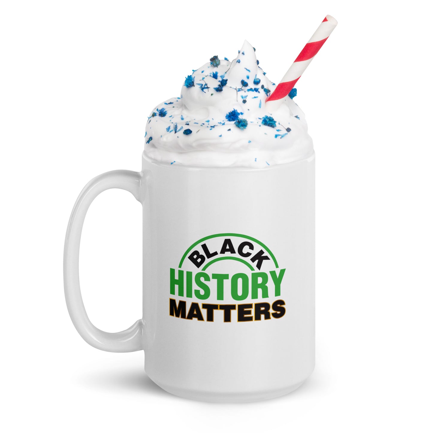 White Glossy Mug: Black History Matters