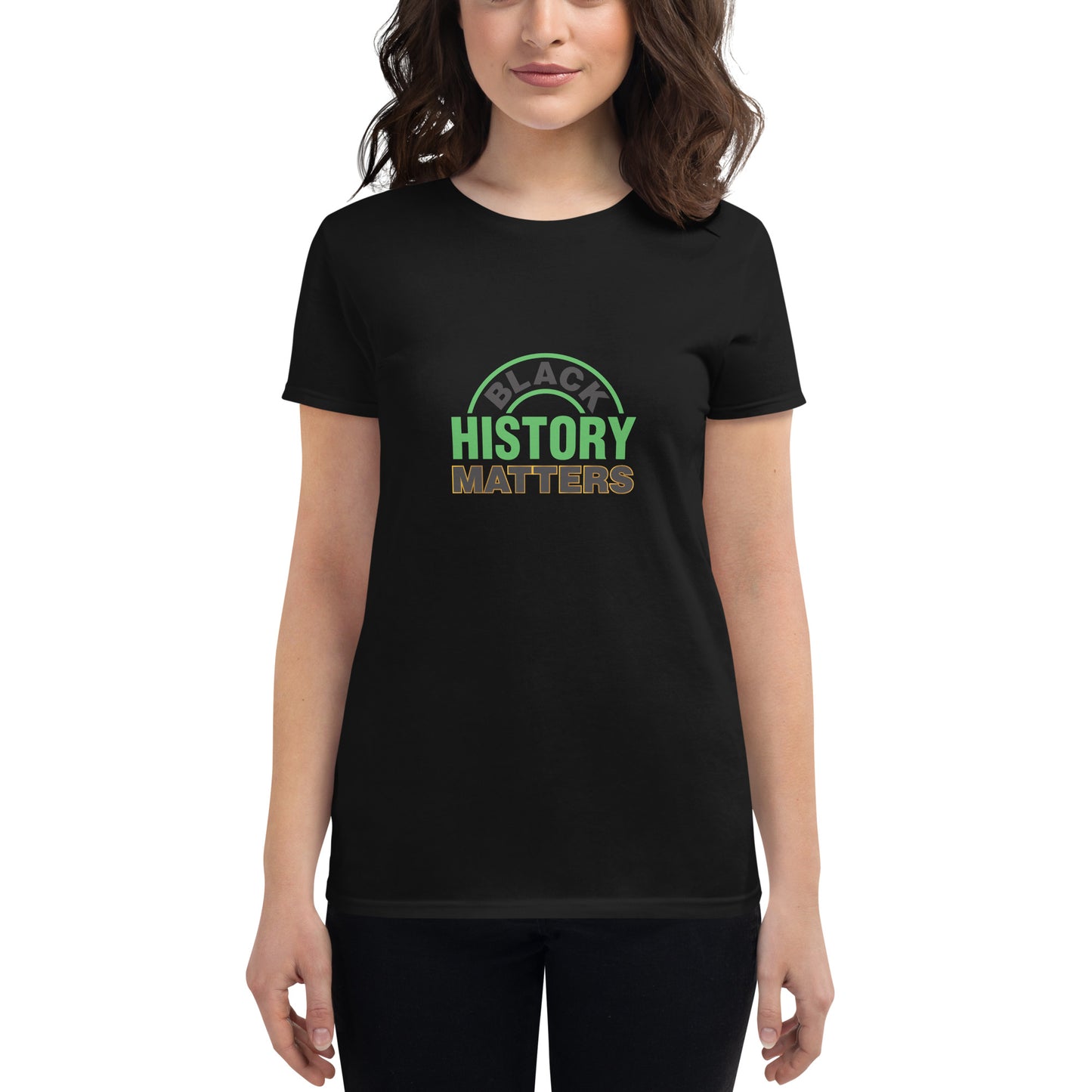 Women's Short Sleeve T-shirt Black History