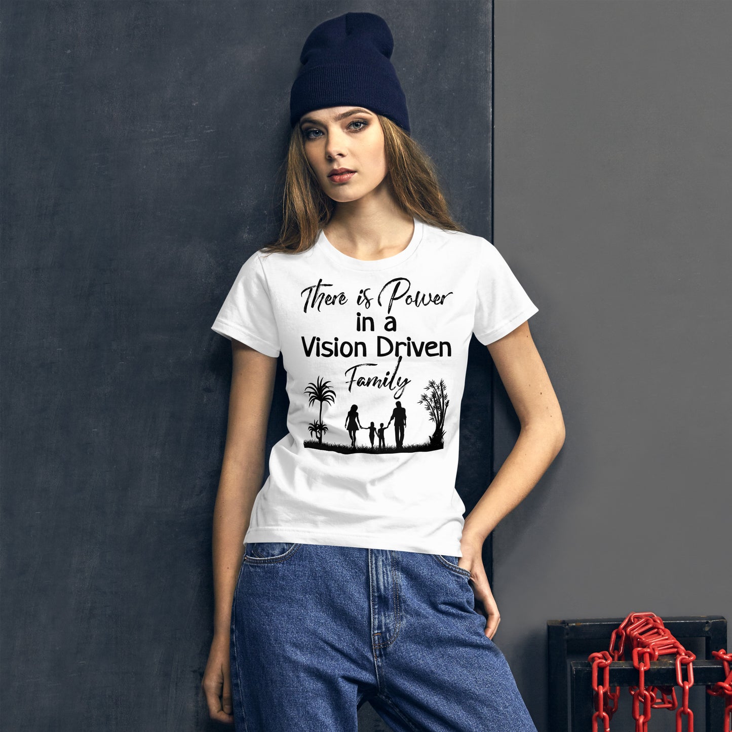 Women's Short Sleeve t-shirt: There is Power In A Vision Driven Family II